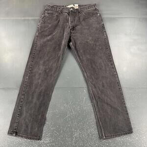 VTG Levis 505 Jeans Mens 35x32 Black Fuzzy Fade Y2K 35" Straight